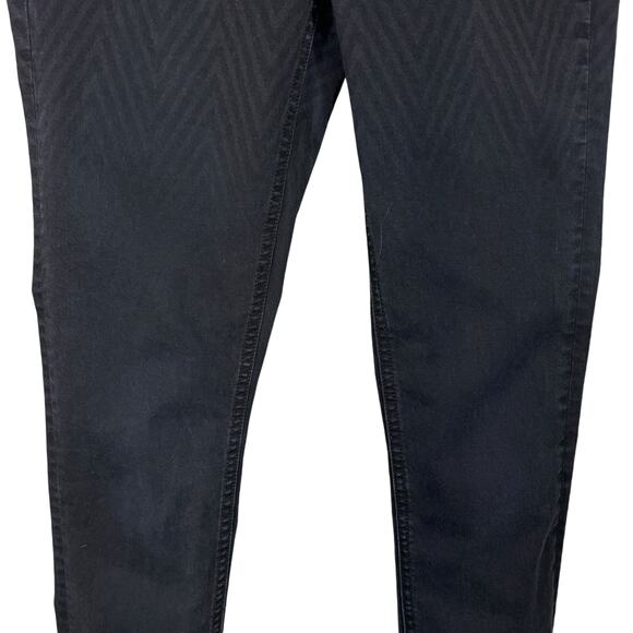 Rag & Bone SZ 27 Jeggings Jeans Chevron Ombre Stretch Low-Rise Pockets Zip Black - Picture 3 of 11